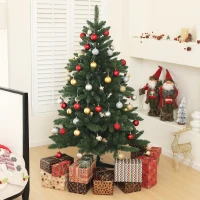 HOMCOM Weihnachtsbaum, Nordmanntanne, naturgetreu, breit & üppig, 150 x Φ100 cm, Grün(m-10)