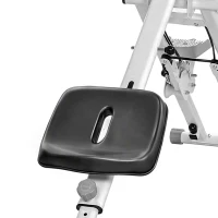 SPORTNOW 2-in-1 Ab Machine and Stair Stepper, Foldable Ab Trainer and Climbing Machine with LCD Monitor for Home Gym, White(m-10)