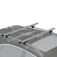 HOMCOM Abschließbare Autoträgerstangen mit Schlüssel, Aluminium-Ladestangen 125cm, Max. 75kg(m-1)