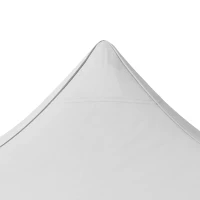 Outsunny Techo de Repuesto para Carpa Plegable de Tela Oxford 3x3 m con Techo Puntiagudo Impermeable y Anti-UV Blanco(m-9)