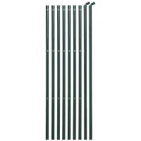 Outsunny Grillage Rouleau soudé - Maille 7,3L x 6,3l cm - Hauteur 2 m - Longueur 10 m - poteaux, Jambes de Force Inclus - Acier revêtement PVC Vert(m-12)