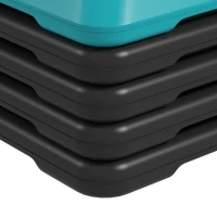 SPORTNOW Aerobic stepper marche d'exercice avec 5 hauteur réglable de 10/15/20/25/30 cm charge 150 kg pour maison gym bleu(m-12)