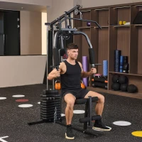 HOMCOM Multifunction Home Gym Machine, with 45kg Weight Stacks, for Strength Training(m-8)