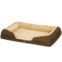 PawHut Calming Dog Bed Pet Mattress w/ Removable Cover, Anti-Slip Bottom, for Large Dogs, 120L x 80W x 22Hcm - Brown(m-11)