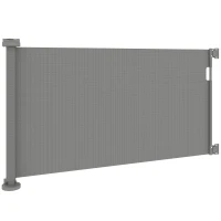 PawHut Treppenschutzgitter Ausziehbar 0-136cm 87 cm Hoch Türschutzgitter für Haustiere 142 x 10 x 87 cm Grau(m-11)