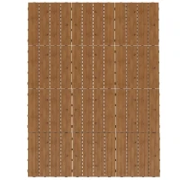 Outsunny Dalles terrasse - caillebotis - Lot de 12 pcs, Surface Max. 1,08 m²- emboîtables, Installation très Simple(m-1)