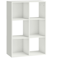 HOMCOM Bücherregal Standregal mit 3 Ebenen Schmal Regal mit Kippschutz Aufbewahrungsregal für Wohnzimmer Schlafzimmer Büro Weiß