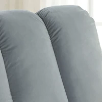 HOMCOM Sofá-Cama Individual 3 em 1 Dobrável com Encosto Ajustável e Almofada Espessa para Sala 72x88x87 cm Cinzento(m-9)