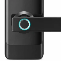 HOMCOM Smart Door Lock, 5-in-1 (Fingerprint/Passcode/Bluetooth APP/NFC Card/Key), Built-in Doorbell, Keyless Electronic Lock(m-10)