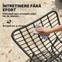 Outsunny Balansoar Boho cu Pernă Moale Gri Închis(m-9)