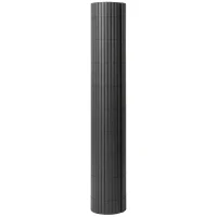 Outsunny 2Pcs Plastic Privacy Screening Fence, 1m x 3 m Waterproof Windbreak Fence, Dark Grey(m-1)