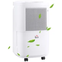 HOMCOM 10L/Day 2200ML Portable Quiet Dehumidifier with WiFi Smart App Control, Electric Moisture Air Dehumidifier for Home Laundry Basement(m-1)