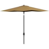 Outsunny Parasol rectangulaire inclinable 2 x 3 m avec manivelle toile polyester imperméabilisée haute densité 180 g/m² marron(m-12)