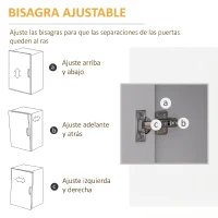 HOMCOM Cajonera de Oficina con 5 Cajones Ruedas Estante Ajustable Soporte para Impresora 78x40x66,5 cm Blanco(m-7)