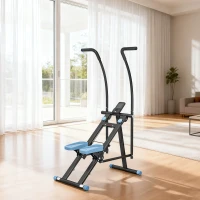 SPORTNOW Stair Stepper for Home Gym Exercise, Vertical Climber Machine with LCD Monitor & Adjustable Pedals for Workout(m-9)