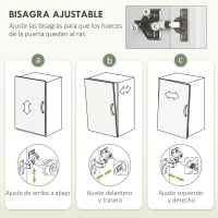 HOMCOM Alacena de Cocina Mueble Auxiliar de Cocina con 4 Puertas y Estantes Ajustables para Comedor Salón 60x30x183 cm Blanco(m-9)