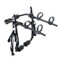 HOMCOM Porte-vélo pour 2 vélos - installation sur hayon - 6 sangles de sécurité - pliable - acier noir(m-12)