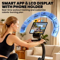 SPORTNOW Recumbent Exercise Bike for Home, Stationary Bike with Bluetooth, App Connectivity, Quiet 8-Level Magnetic Resistance(m-4)