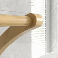 HOMCOM Toalheiro de Pé em Bambu com 3 Barras e Prateleira de Arrumação para Casa de Banho e Lavandaria 50x29x84 cm Natural(m-7)