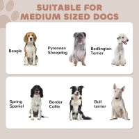 PawHut Pet Feeding Station with Raised Dog Bowls, Adjustable Panel, Hooks, Black(m-4)