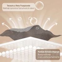 HOMCOM Sedia Ufficio in Tessuto Rete Trasparente Senza Ruote per Sala d'Attesa e Sala Conferenze, Grigio scuro(m-5)