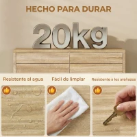 HOMCOM Mueble Bajo Lavabo con Estante Ajustable Puertas de Listones y Apertura por Presión para Lavabo con Pedestal o Pared(m-8)