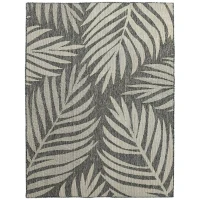 HOMCOM UV Resistant Indoor & Outdoor Area Rug, Easy-Cleaning Machine Washable Rug for Patio, Garden, Kitchen, Bathroom or Living Room, 230 x 160 cm, Grey(m-1)