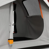 Outsunny SUV Car Tent for Camping, Waterproof PU2000mm, 5 Man Tailgate Tent, 2.4 x 2.1 m, Grey and Orange(m-8)
