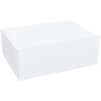HOMCOM Comodino Sospeso Moderno con Cassetto, in Legno, 40x30x15 cm, Bianco(m-1)
