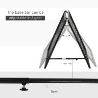 HOMCOM Angle Adjustable Double Sided Rebounder Net Training Aid Target Soccer Goal Kickback For Football, Baseball, Basketball - 75L x 75W cm(m-5)