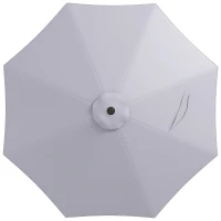 Outsunny Telo per Ombrellone da Ø295 cm in Poliestere Grigio Resistente all'Acqua con Presa d'Aria Superiore(m-11)