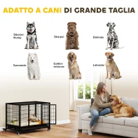 PawHut Gabbia Box per Cani Cuccioli da Interno Esterno con Rotelle 92×62×75cm(m-7)