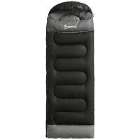 Outsunny Sleeping Bag for Adults, Lightweight & Compact Sleeping Bag, 3 Seasons, Black