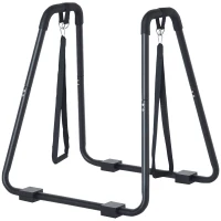 HOMCOM Barre per Dip con Passanti e Maniglie Imbottite, 90x81x92.5 cm, Nero(m-1)