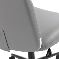 HOMCOM extra nail tech rolling retro fabric cute teenager arms hairdresser on chairs desks spinny comfortable beauty(m-11)