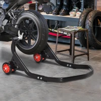 DURHAND Cavalletto Alzamoto Posteriore Universale e Regolabile Cavalletto Spostamoto per Moto Sportive Fino 200kg Nero(m-9)