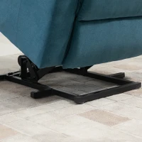HOMCOM Fauteuil électrique releveur fauteuil relax avec repose-pieds dossier inclinable télécommande poche latérale bleu(m-9)