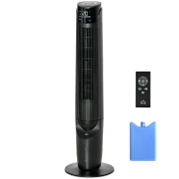HOMCOM Turmventilator, Klimaanlage mit 4 Modi, 3 Geschwindigkeiten, Timer, Kunststoff(m-11)