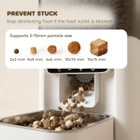 PawHut Programmable Automatic Cat Feeder with Timer Up to 6 Meals Per Day, 10s Voice Recorder, Portion Control(m-6)