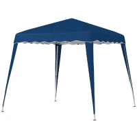 Outsunny 3 M x 3 M Base/ 2.5 M x 2.5 M Top Pop Up Gazebo, 2 Person Setup Instant with Carry Bag, Height Adjustable Slant Leg Party Tent Instant Event Shelter for Garden, Patio(m-1)