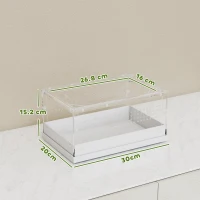 PawHut Acrylic Reptile Terrarium with Top Sliding Door, Vents, for Leopard Gecko, Hognose Snake, 30 x 20 x 15 cm(m-3)