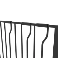 PawHut Extra Wide Dog Safety Gate, with Door Pressure, for Doorways, Hallways, Staircases - Black(m-21)
