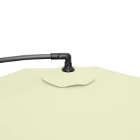 Outsunny 3m Overhanging Cantilever Parasol, with Cross Base - Beige(m-12)