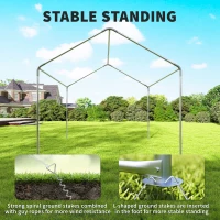 Outsunny 3 x 3 m Party Tent, Outdoor Canopy Tent Shelter with Removable Sidewalls, 4 Zipped Doors, for Parties, Wedding, Beige(m-6)