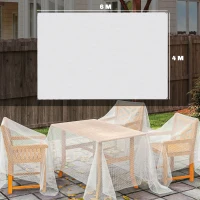 Outsunny Telone Impermeabile 4x6m, Robusto PE 140GSM, Resistente agli Strappi(m-3)