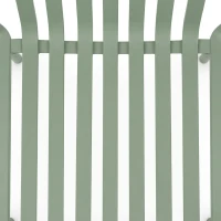 Outsunny Lot de 4 Chaises de Jardin Empilables en Polypropylène Anti-UV Accoudoirs et Dossier à Lattes Ergonomique Gris Vert(m-13)