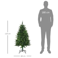 HOMCOM Sapin de Noël artificiel avec 310 branches support en acier socle pliable en acier hauteur 120 cm vert(m-3)