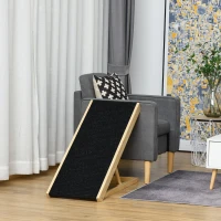PawHut Rampe pour chien de grande taille pliable, escalier pour chien canapé avec hauteur ajustable 26-61 cm, noir(m-2)