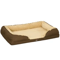 PawHut Calming Dog Bed Pet Mattress w/ Removable Cover, Anti-Slip Bottom, for Large Dogs, 120L x 80W x 22Hcm - Brown(m-1)