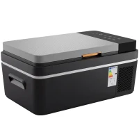Outsunny 20L Compressor Car Fridge Freezer, Camping Refrigerator with App Control, 12/24V DC and 100-240V AC,(m-1)